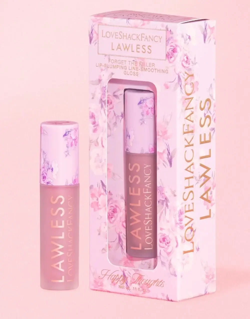 LAWLESS x LoveShackFancy Forget The Filler Lip Plumping Gloss NEW